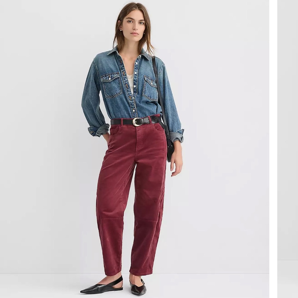 Loft barrel corduroy pants